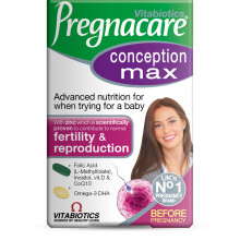 Pregnacare Fertility and Conception Max - Pregnancy Multivitamins - UK's No.1 Pregnancy Brand. Greater Prenatal Care for Women, Supplement