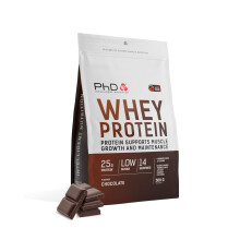 PhD Nutrition Whey Powder 500g Chocolate – with 25g Informed Protein per Serving, enriched with Well-Tolerated Cultures