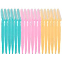 ILLUVA 18 Pcs Eyebrow Razors Shaper, Safety Facial Hair Remover Face Shaver Trimmer, Exfoliating Dermaplaning Tool for Women and M
