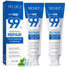 Hydroxyapatite Toothpaste for Enamel Protection 2PC, Contains 9.9% Nano-Hydroxyapatite, Restores Enamel, Reduces Sensitivity, Whit