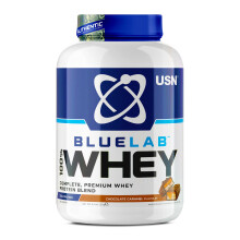 USN Blue Lab Whey Protein Powder: Chocolate Caramel - Whey Protein 2kg - Post-Workout - Whey Isolate - Muscle Building Powder Supp