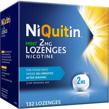 NiQuitin Mint 2 mg Lozenges - Effective Smoking Craving Relief - 132 Lozenges - Long-Lasting Effect - Reduce and Quit Smoking Aid