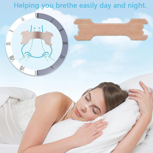 100 Count Nasal Strips Breathe Easy Stop Snoring Help Sleeping (66mm*19mm) 1