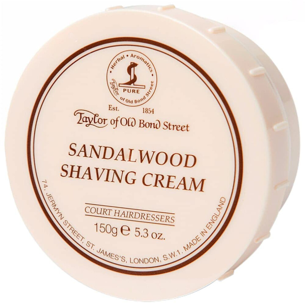Taylor Of Old Bond Street Cream Sandalwood Shaving Bowl, 150G