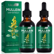 2 Pack Mullein Drops for Lungs, Mullein Leaf Extract Supplement, Natural Mullein Herbal Supplements, Mullein Leaf Extract for Lung