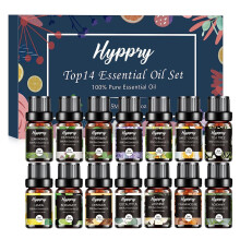 Hyppry Essential Oils Set 14 x 5ml, Pure Natural Essential Oils for Diffuser for Home, Aromatherapy, Candle & Soap Making, Cleanin