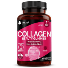 Collagen Gummies - High Strength Type l Bovine Collagan Beauty Supplement - Advanced Superior Type 1 Hydrolysed Collagen Peptides - Added