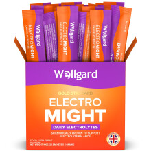 Wellgard Electromight - Advanced Electrolytes Sachets with Magnesium, Iron & Vitamin C, Energy & Muscle Function Supplement, 20 Sachets