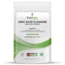 Bodygenix Uric Acid Cleanse Capsules - 500mg Healthy Uric Level Kidney Joints Detoxification Support Antioxidant Formula Natural V
