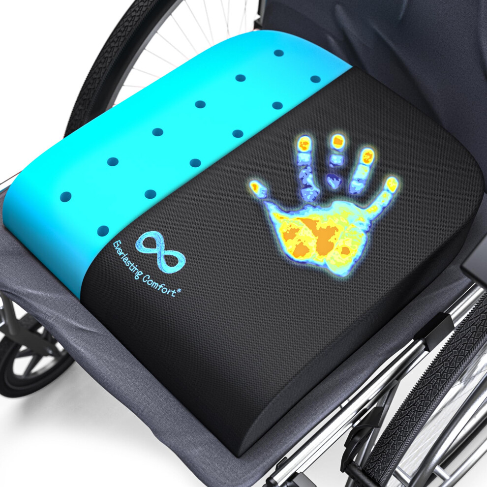 Everlasting Comfort Gel Memory Foam Cushion - Pressure Relief For Wheelchairs, Mobility Scooters, Office Chairs - Premium Comfort