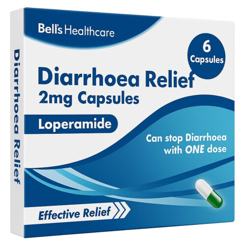 48 Diarrhoea Relief 2mg Capsules Loperamide Hydrochloride Tablets (8x6) 1