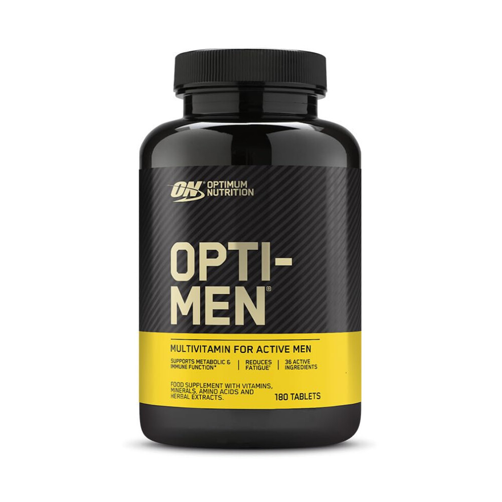 Photos - Vitamins & Minerals Optimum Nutrition Opti-Men Multi-Vitamin Supplements for Men with Vitamin D, Vitamin C, Vitamin B6 and Amino Acids, Unflavou 
