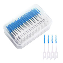 MIVAIUN 200 Pieces Interdental Brushes,Dual-Use Dental Floss Sticks,Silicone Dental Picks,Picks Interdental Brush,Portable Oral To