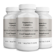 Hey Nutrition Magnesium Complex High Strength 205mg Supplement - Zinc, Vitamin D3 - Muscle & Bone Health, Nerve Function & Energy