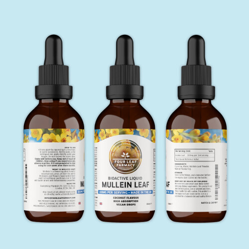 Mullein Leaf Extract for Lungs - Made in UK - High Strength Liquid Mullein Leaf - Mullein Leaf Drops 1