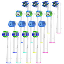 Oral B Compatible Toothbrush Heads, Pack of 4 Precision Clean, 4 Cross Clean, 4 3D Whitening Clean and 4 Sensitive Clean. 16 Count