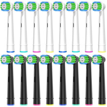 Oral B Compatible Toothbrush Heads, 16 Count Precision Replacement Brush Heads for Most Braun Oral B Electric Toothbrush, 8pcs Whi