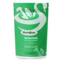 Black Swan Berberine Supplement 750mg Capsules - Pure Berberine HCL High Strength Supplement - Berberine Weight Loss Vegan Formula