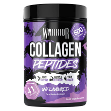 Collagen Powder 500g, Gold Standard Grass-Fed Bovine Hydrolysed Peptides by Warrior - High Levels of 8 Essential Amino Acids, Collagen Supplments, Ha
