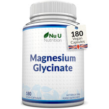 Magnesium Glycinate Supplements 1000mg (Bisglycinate) - 180 High Strength Vegan Capsules - 3 Month Supply - Providing 200mg of Ele