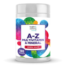A-Z Multivitamin and Minerals 180 Tablets, Vitamins for Men's and Women's, 23 High Strength Vitamins and Minerals Including Iron,