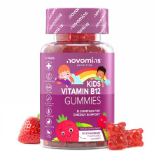Kids Vitamin B12 Gummies - Vitamin B Complex - with B1, B2, B6, Biotin, Folic Acid - Energy & Metabolism Support - Alternative to