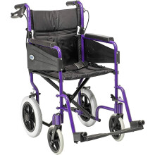 Days Lightweight Wheelchair for Adults, Escape Folding Wheelchairs, Compact Wheel Chair with Adjustable Footrests, Attendant Propelled, Padded Seat -
