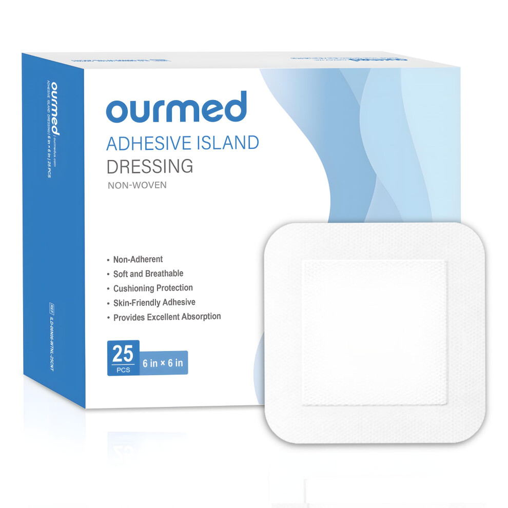 Ourmed Sterile Wound Plasters 15 X 15 Cm, Self-Adhesive Sterile Wound Dressing With Strong Adhesion, Protects Against Cuts And Scratches, Painless To