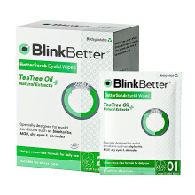BlinkBetter Tea Tree Oil Eyelid Wipes- Natural Blepharitis, MGD & Dry Eye Relief Wipes | Cleansing, Soothing, Dual-Textured, Tripl