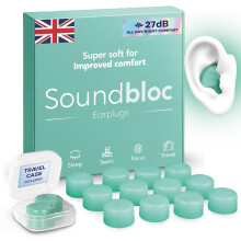 Soundbloc Earplugs Aurora (6 Pairs) – Reusable Super Soft Silicone Ear Plugs Noise Reduction for Sleep Focus Travel – Hearing Pro