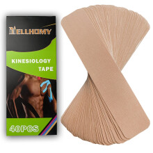 40PCS Kinesiology Tape Pre-Cut, Original Cotton Elastic Premium Athletic Sports Tape, Hypoallergenic and Waterproof K Tape for Mus