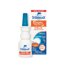 Sterimar Stop and Protect Cold and Sinusitis Relief, 100% Natural Sea Water Nasal Spray with Copper and Eucalyptus, 20 ml