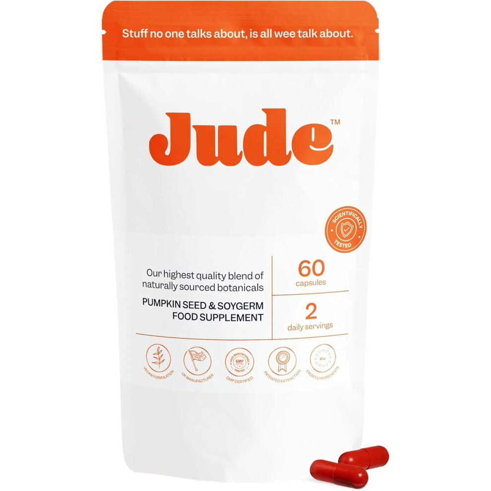 Jude Bladder Health Tablets As Seen On Dragons' Den, Science-Backed Supplement, Nourish Your Pelvic Floor, Made In The Uk, Vegan &