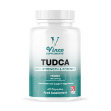 Vinco Tudca 1200mg - 60 Capsules - Tauroursodeoxycholic Acid - Advanced Liver Detox & Repair - Supports Healthy Bile Production, Improves