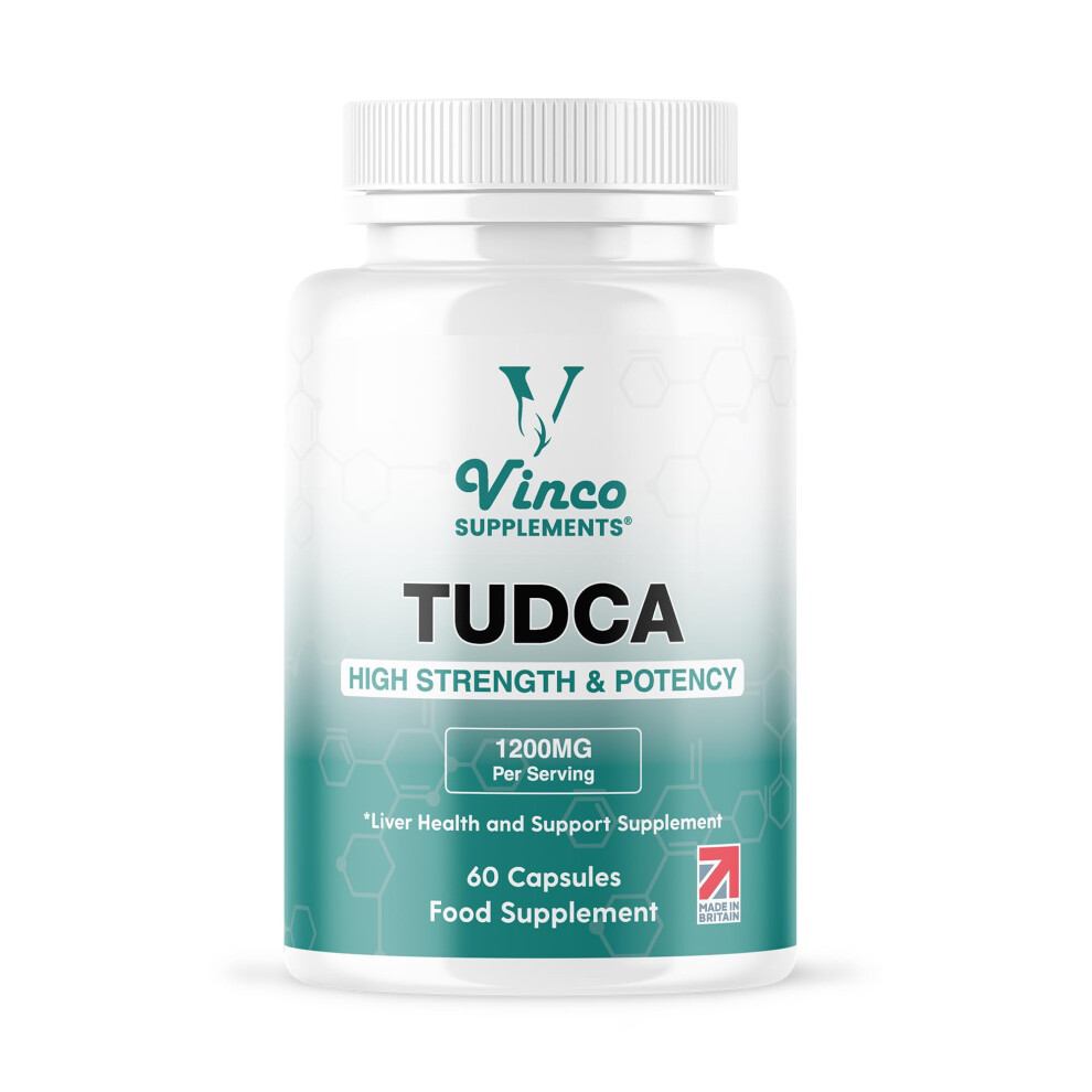 Vinco Supplements Vinco Tudca 1200Mg - 60 Capsules - Tauroursodeoxycholic Acid - Advanced Liver Detox & Repair - Supports Healthy Bile Production, I