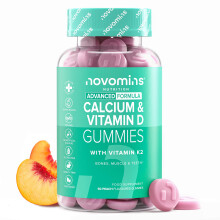 Calcium Gummies 400mg - with Vitamin D3 K2 - Alternative to Calcium Tablets - Vegetarian - 1 Month Supply - Healthy Bones & Muscles - 60 Gummies - No