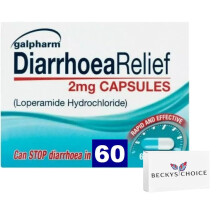 60 Anti Diarrhea Loperamide Hydrochloride Capsules (10x6) – Anti Loose Motion Instant Diarrhoea Relief 2mg Rapid & Effective Table