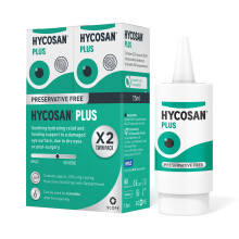 Hycosan Plus - Twin Pack - Dry Eye Drops with Hyaluronic Acid and Dexpanthenol for Relief and Healing Support for Eyes Recovering