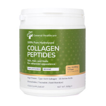 Collagen Powder Bovine Peptides, Type I & III, 100% Pure Hydrolysed Gold Standard, with 18 Amino Acids, Collagen Supplement by Gen