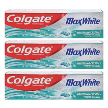 DSK Colgate Max White Whitening Toothpaste 3 x 100ml – Removes Stains for Whiter, Brighter Teeth | Fresh Mint Fluoride Toothpaste