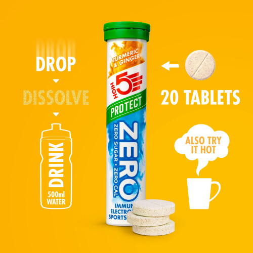 HIGH5 ZERO Protect Electrolyte Tablets | Hydration Tablets with Vitamin C & D | 0 Calories & Sugar Free | Boost Hydration, Perform 2