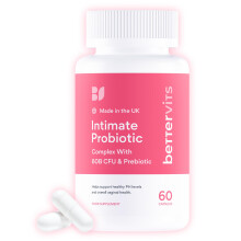 Bettervits Intimate Probiotics for Women & Bacterial Vaginosis Care | Vaginal Probiotics for Intimate Flora with Ashwagandha, Vitamin C, D3 Complex -