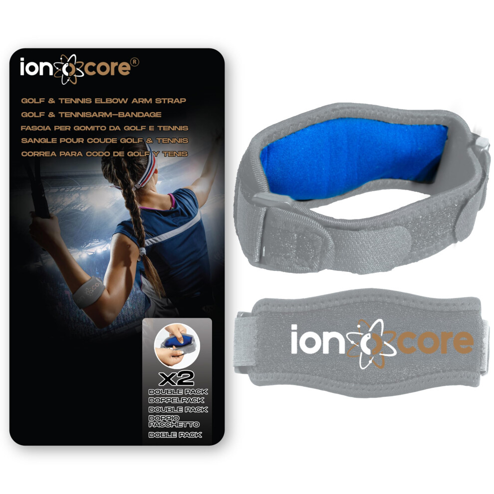 Ionocore Tennis Elbow Support Strap - Golfers Elbow Support For Men & Women - For Rapid Pain Relief & Recovery - Elbow Brace With