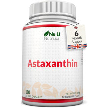 Astaxanthin 12mg - 180 High Strength Softgel Capsules - 6 Month Supply - Powerful Antioxidant Supplement - Astaxanthin from Haemotococcus Pluvialis A