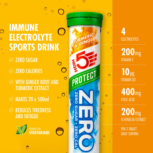 HIGH5 ZERO Protect Electrolyte Tablets | Hydration Tablets with Vitamin C & D | 0 Calories & Sugar Free | Boost Hydration, Perform 1