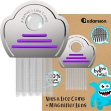 Adamson Lice Comb - Stainless Steel Lice Comb for Kids - Effective Nit Comb - Lice Combs for Thick Hair - Durable and Easy to Clea
