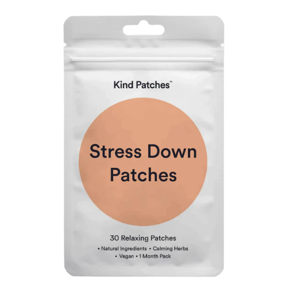 Kind Patches Green | Stress Down Patches | Stress & Anxiety Support | Botanical Plant-Based Formula With Calming Herbs, Tea, Vitam