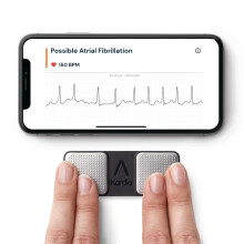 KardiaMobile 1-Lead Personal ECG Heart Rate Monitor - Record ECGs at Home, Detects Atrial Fibrillation, Trusted by the NHS, Results in 30 Seconds, Wo