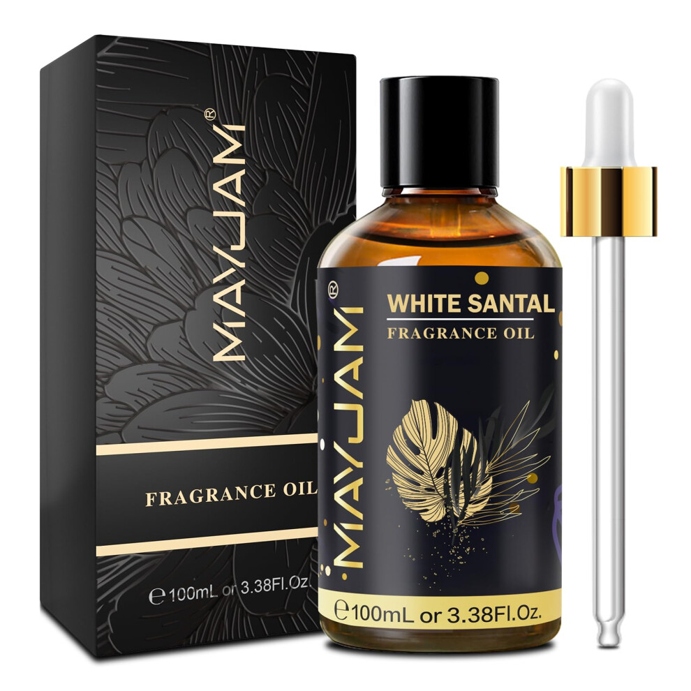 Mayjam White Santal Fragrance Oil Essential Oil For Diffusers For Home, Premium Grade Santal Oil For Humidifier, Long Lastin