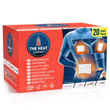 THE HEAT COMPANY Bodywarmer - 20 Pieces - EXTRA WARM - Adhesive - Warmer for Back and Neck - 12 Hours Pleasant Warmth - Instant He